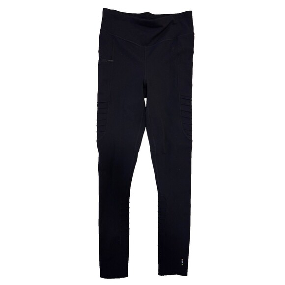 SmartWool Sport Moto HR Leggings Merino Wool Lined, Black, Women's S Hike Climb - Picture 1 of 7